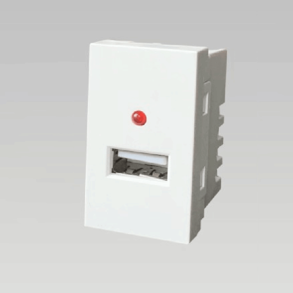 Hạt ổ cắm USB cỡ S 1A, nhựa PC chống cháy DOBO A50-88530S