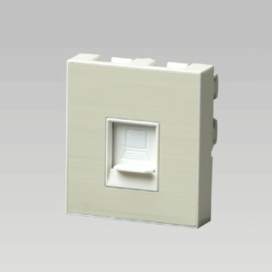 Hạt ổ cắm điện thoại CAT4, nhôm vân xước DoBo A60-88628