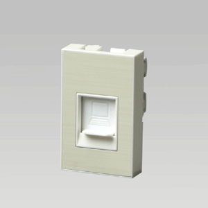 Hạt ổ cắm điện thoại CAT4 cỡ S, nhôm vân xước DoBo A60-88628S