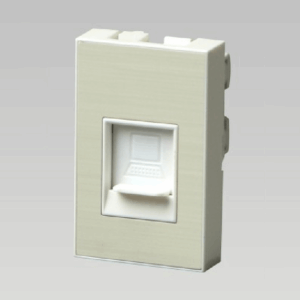 Hạt ổ cắm mạng CAT 6 cỡ S, nhôm vân xước DoBo A60-88629S