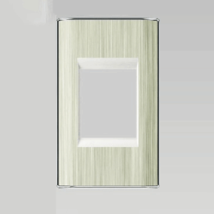 Mặt che cầu dao 2 tép, nhôm vân xước an toàn DoBo DZ60-02