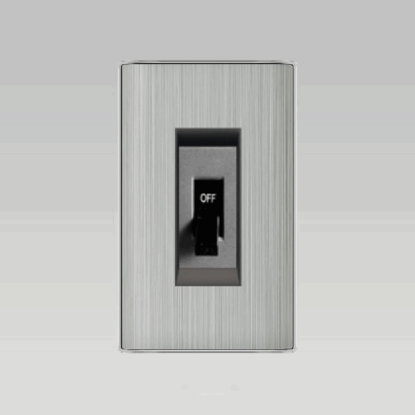 Mặt che cầu dao an toàn nhôm vân xước DoBo - DZ66-S