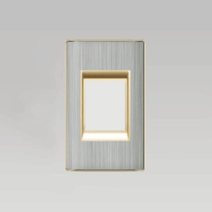 Mặt Aptomat 2 tép, Inox 304 xước DoBo - DZ80-02