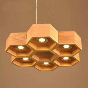 Đèn chùm thả gỗ trang trí  sang trọng 15-D2005