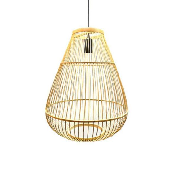 Đèn thả tăm tre trang trí bàn ăn hình trái bơ MT 88