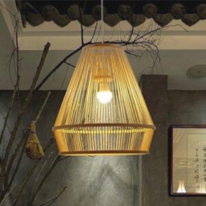 Đèn thả mây tre đan hiện đại trang trí quán cafe MT 132