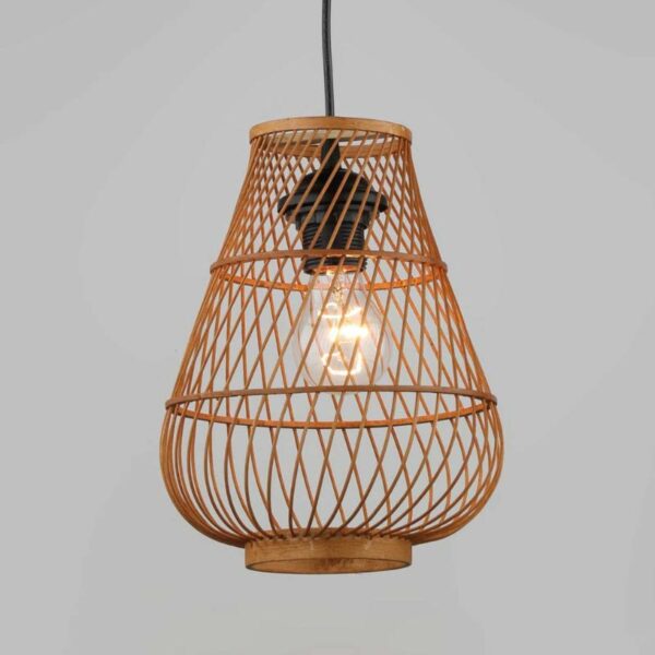 Đèn thả tăm tre đan mắt cáo dài VRG-92503
