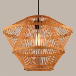 Đèn thả tăm tre đan trang trí nhà hàng, quán cafe VR 98047