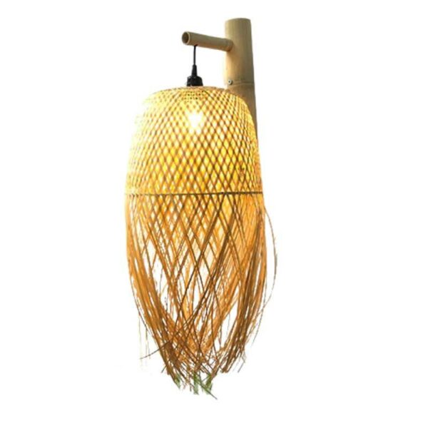 Đèn ốp tường tre đan hình sứa MT 178