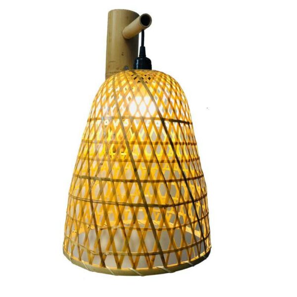 Đèn ốp tường tre đan mắt cáo trang trí quán cafe MT 179