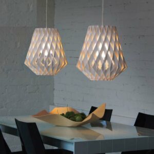 Đèn thả gỗ đan chéo hình mắt cá độc đáo trang trí quán cafe VN 9560