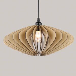 Đèn gỗ thả trần trang trí nhà hàng, quán cafe VN 9591