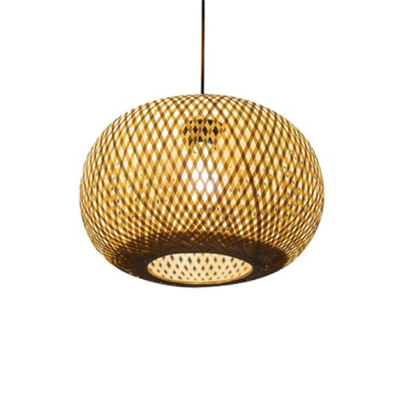 Đèn thả tre đan tròn một lớp hình cầu MT 103
