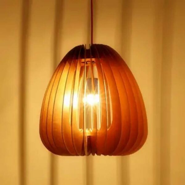Đèn gỗ thả trần hình trái điều trang trí phòng ngủ VN 9537