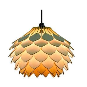 Đèn gỗ thả trần hình bông hoa trang trí bàn ăn DG015