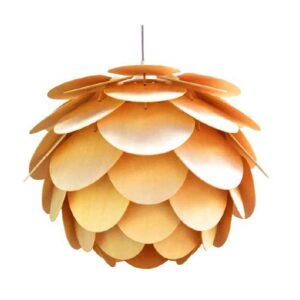 Đèn gỗ thả trần hình bông hoa trang trí bàn ăn DG017