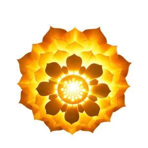 Đèn gỗ thả trần hình hoa nở trang trí nhà hàng, khách sạn DG019