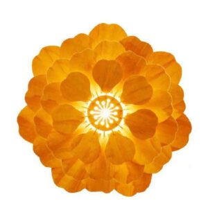Đèn gỗ thả trần hoa nở trang trí nhà hàng, khách sạn DG024