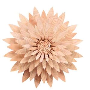 Đèn gỗ thả trần hoa nở trang trí nhà hàng, khách sạn DG026