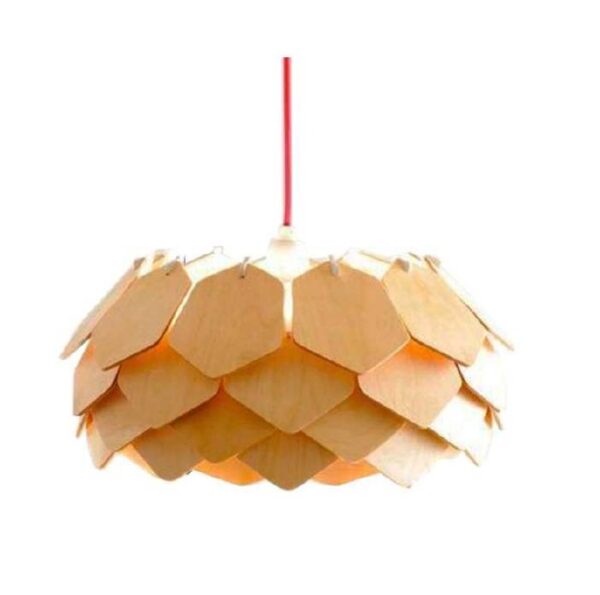 Đèn gỗ thả trần hoa nở trang trí nhà hàng, khách sạn DG027