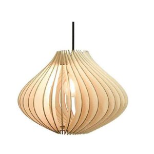 Đèn thả gỗ song gỗ xoắn trang trí nhà hàng DG212