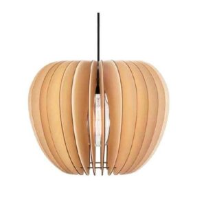 Đèn gỗ thả trần hình trái điều cánh lớn DG215