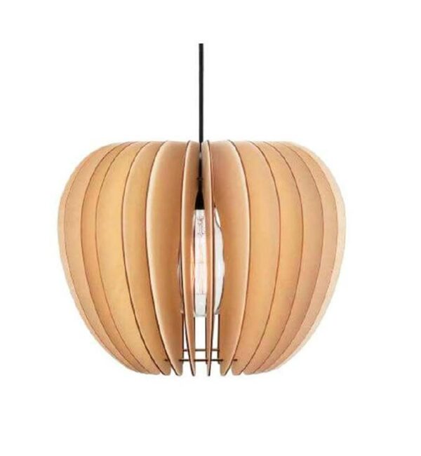 Đèn gỗ thả trần hình trái điều cánh lớn DG215