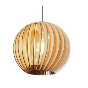 Đèn gỗ hình cầu thả trần trang trí bàn ăn DG241