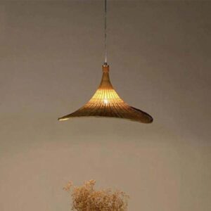 Đèn thả mây đan hình cái nón độc đáo MT 126