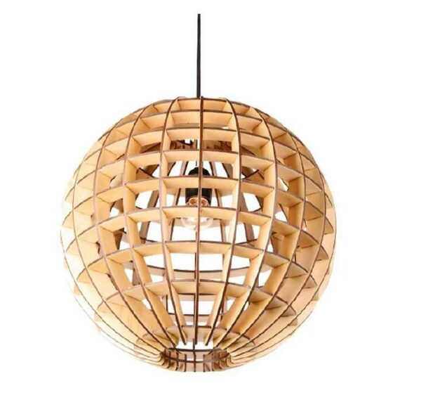 Đèn thả gỗ hình cầu nghệ thuật DG274