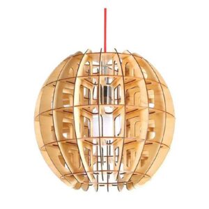 Đèn thả gỗ hình cầu cánh lớn DG278