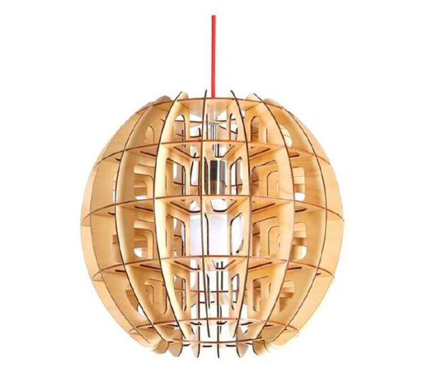 Đèn thả gỗ hình cầu cánh lớn DG278