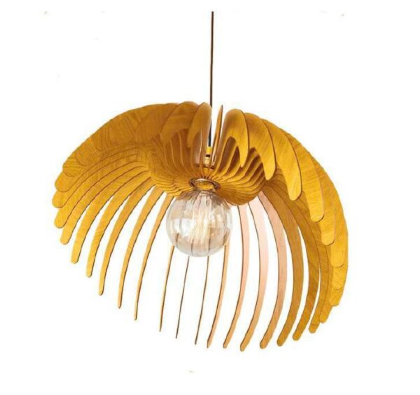 Đèn gỗ kiểu cách thả trần trang trí phòng khách DG286