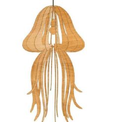 Đèn gỗ kiểu cách thả trần con bạch tuộc trang trí DG288