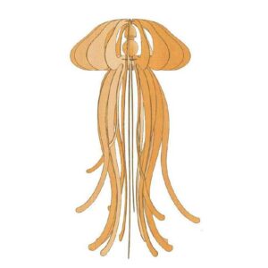 Đèn gỗ kiểu cách thả trần con bạch tuộc trang trí DG289