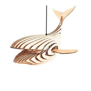 Đèn gỗ thả trần con cá heo trang trí DG290