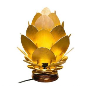 Đèn gỗ để bàn bông hoa trang trí phòng ngủ DG417