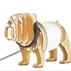 Đèn gỗ để bàn hình đèn bàn học hình chó cảnh trang trí phòng ngủ, phòng đọc DG427