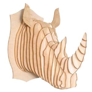 Đèn gỗ treo tường con tê giác nghệ thuật trang trí DT005