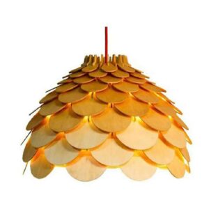 Đèn gỗ thả trần bông hoa nở tuyệt đẹp trang trí bàn ăn DG006