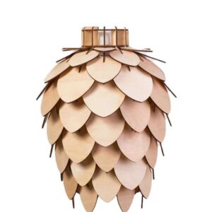 Đèn gỗ thả trần lá nhọn kiểu mới dáng dài trang trí quán cafe DG003