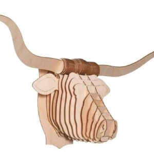 Đèn gỗ treo tường con bò tót nghệ thuật trang trí DT012