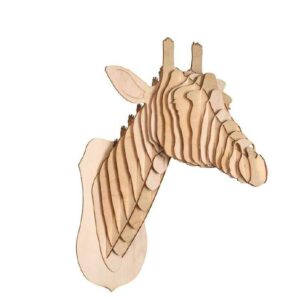 Đèn gỗ treo tường con hươu cao cổ nghệ thuật trang trí DT013