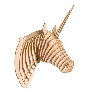 Đèn gỗ treo tường ngựa một sừng nghệ thuật trang trí DT015