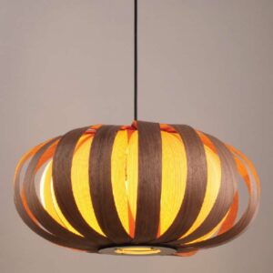 Đèn gỗ thả trần đèn lồng 2 lớp trang trí phòng khách VN 9544