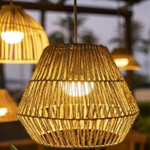 Đèn thả dây đay đan trên khung sắt giá siêu rẻ MT 146