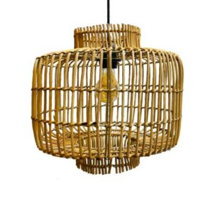 Đèn thả lồng mây đan dọc trang trí quán ăn nhà hàng MT 164