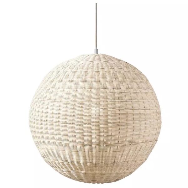 Đèn thả mây khung sắt hình cầu trang trí bàn ăn MT 07