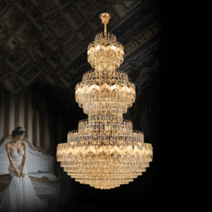 Đèn chùm thông tầng pha lê thiết kế sang trọng CFL 8186