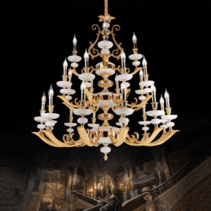 Đèn chùm thông tầng đồng nguyên chất thiết kế sang trọng CĐ 1250/24